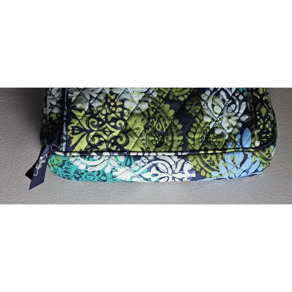 Vera Bradley Caribbean Sea Triple Zip Hipster Paisley Crossbody Shoulder Bag